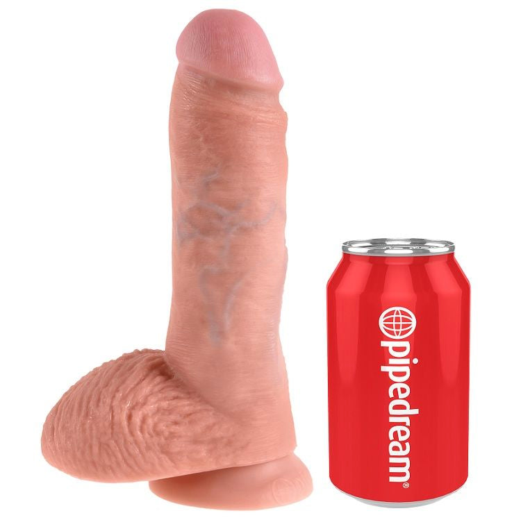 KING COCK - 8 DILDO FLEISCH MIT EIER 20.3 CM bei Secret Pulse im Erotikshop