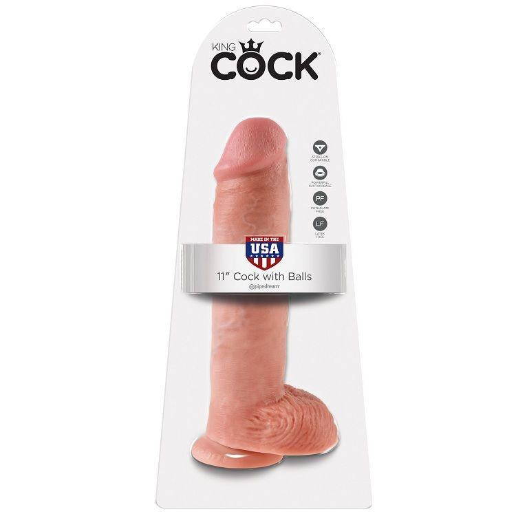 KING COCK - 11 SCHWANZFLEISCH MIT EIER 28 CM – Erotik-Zubehör Bild 1