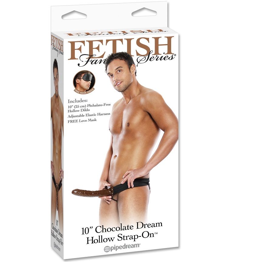 Fetish Fantasy Series – Chocolate Dream Hohl Strap-On Strap-On Dildo diskret online kaufen
