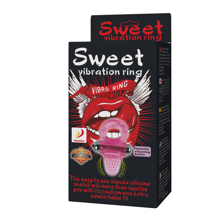 BAILE - SWEET ABS 10 RHYTHMS RING ROSA VIBRATOR PENISRING Produktansicht und Details