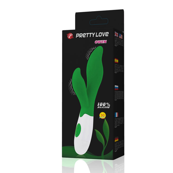 Pretty Love Flirtation Owen – Ergonomischer Vibrator mit 30 Vibrationsimpulsen aus Silikon für sinnliche Momente allein oder zu zweit