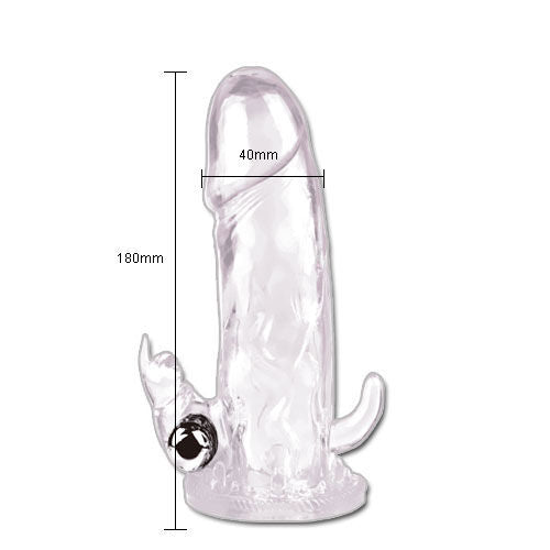 Baile Brave Man Penis Extension Rabbit I – Penisverlängerung mit Vibrationsfunktion für sinnliche Momente allein oder zu zweit