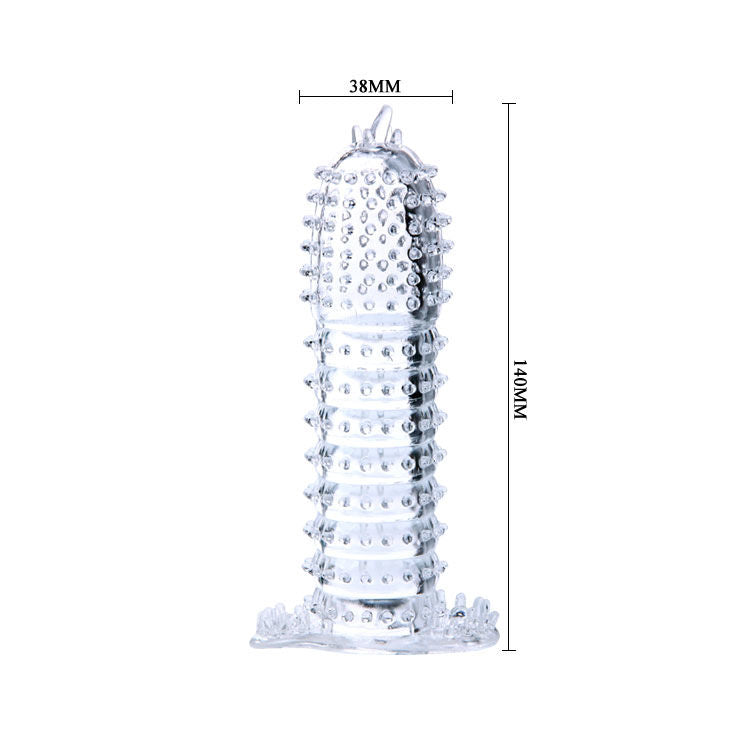 BAILE - PENISHÜLLE MIT REIZPUNKTEN LILA 14 CM – Penishülle Bild 3