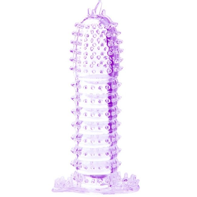 BAILE - PENISHÜLLE MIT REIZPUNKTEN LILA 14 CM – Penishülle Bild 5