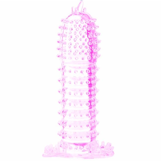 BAILE - PENISHÜLLE MIT REIZPUNKTEN ROSA 14 CM – Penishülle Bild 1
