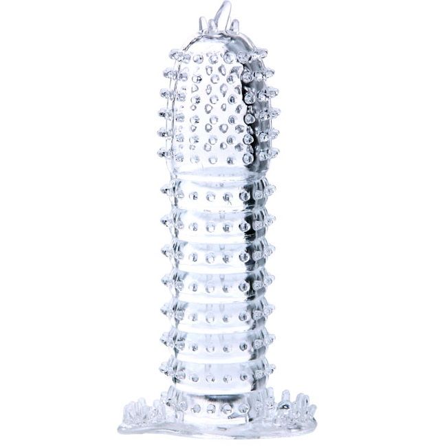 BAILE - PENISHÜLLE MIT TRANSPARENTEN REIZPUNKTEN 14 CM – Penishülle Bild 1