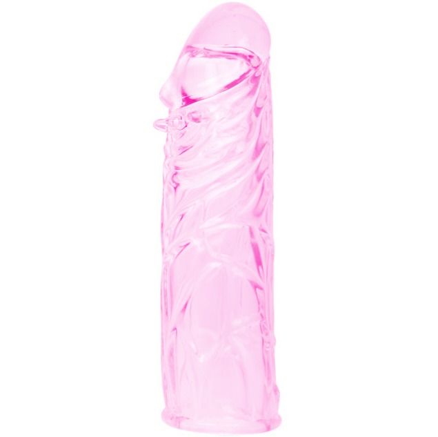 BAILE - ROSA STIMULIERENDE PENISHÜLLE AUS SILIKON 13 CM – Penishülle Bild 7
