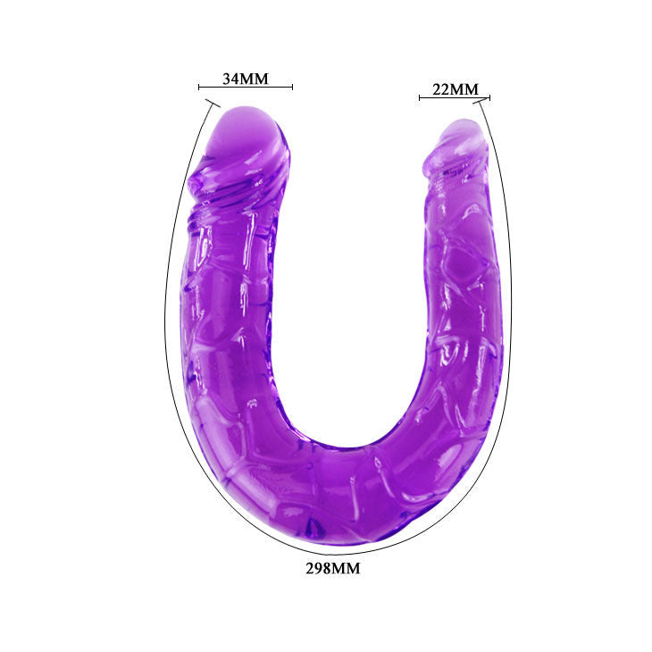 BAILE - DOPPELDILDO IN FLIEDER FLEXIBLER GELEE für sinnliche und diskrete Momente