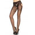LEG AVENUE - HÖSCHE AUS ELEGANTEM, SCHWARZEM, BESTICKTEM NETZ Dessous Produktansicht