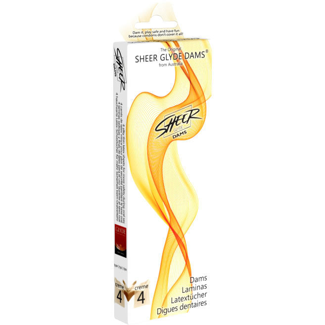 SHEER GLYDE Dams Laminas Latex Oralsex Vanille – 4 Einheiten – BDSM-Zubehör Bild 1