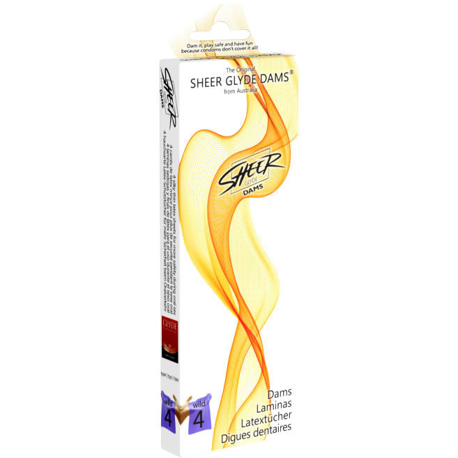 SHEER GLYDE Dams Laminas Latex Oralsex Wilde Brombeeren – 4 Einheiten – BDSM-Zubehör Bild 1