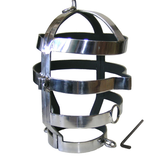 METAL HARD - MASKE MIT STAHLHALSKETTE Produktansicht und Details