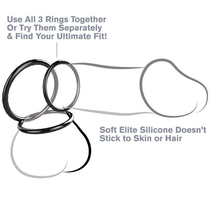FANTASY C-RINGZ - SILIKON 3 RING STAMINA SET Set Produktansicht