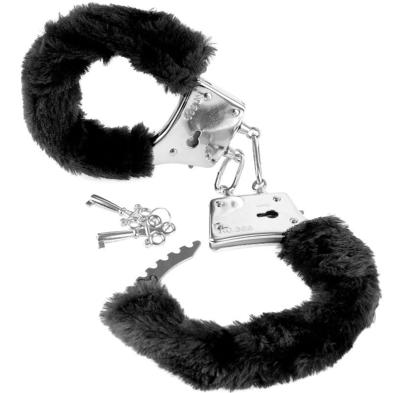 FETISH FANTASY SERIES - FURRY MANSCHETTEN SCHWARZ – BDSM-Zubehör Bild 3