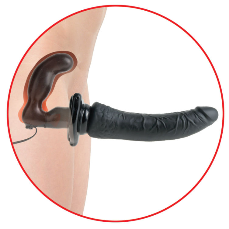 Vibrierender Strap-On Deluxe von Fetish Fantasy Series – Dildo 19 cm, Plug 12,7 cm für sinnliche und diskrete Momente