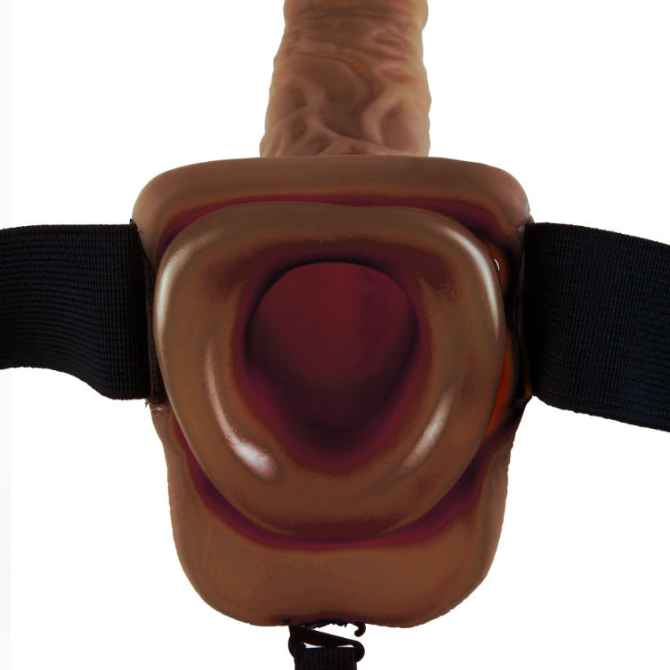 FETISH FANTASY SERIES - 9 HOHL STRAP-ON MIT BLLEN 22,9 CM BRAUN hochwertiges Intimtoy