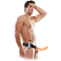 FETISH FANTASY SERIES - 19 CM VIBRIERENDER HOHL-STRAP-ON BRAUN Strap-On Dildo diskret online kaufen