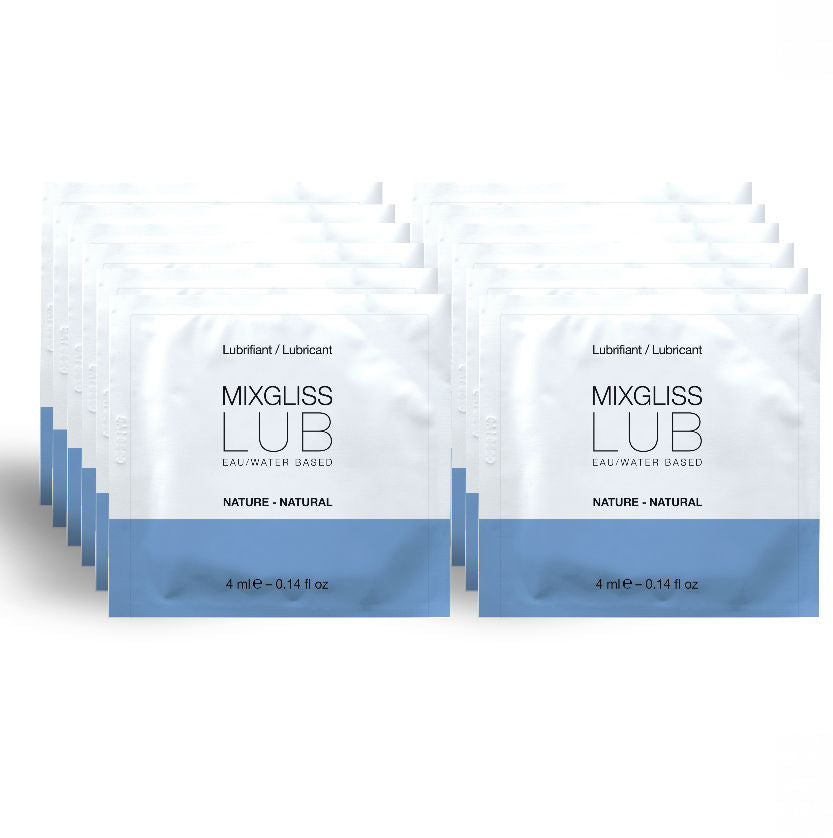 MIXGLISS - NATÜRLICHES SCHMIERMITTEL AUF WASSERBASIS 12 EINZELDOSIS 4 ML wasserbasiertes Gleitgel diskret online kaufen
