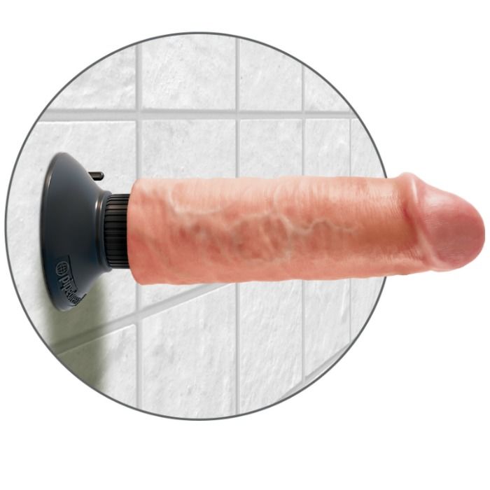 KING COCK - VIBRATORDILDO 15.24 CM NATÜRLICH hochwertiges Intimtoy