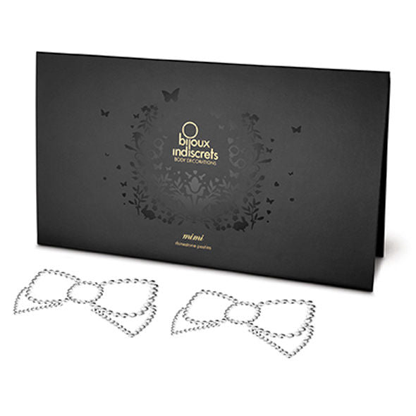 BIJOUX - MIMI BOW SILBERNE NIPPELABDECKUNGEN – Brust-Accessoire Bild 2