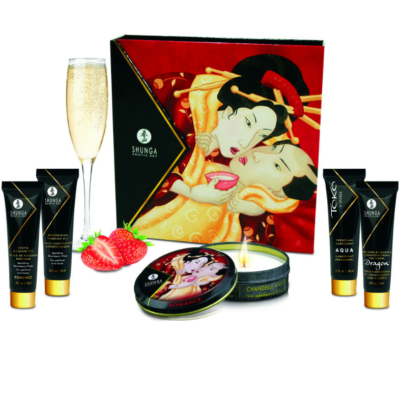 SHUNGA - GEHEIMES GEISHA-ERDBEER- UND CAVA-KIT Set Produktansicht