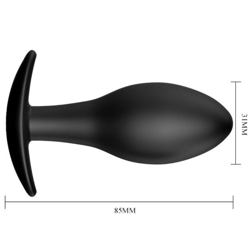 PRETTY LOVE - ANAL PLUG SILIKONANKER 8.5 CM SCHWARZ hochwertiges Intimtoy
