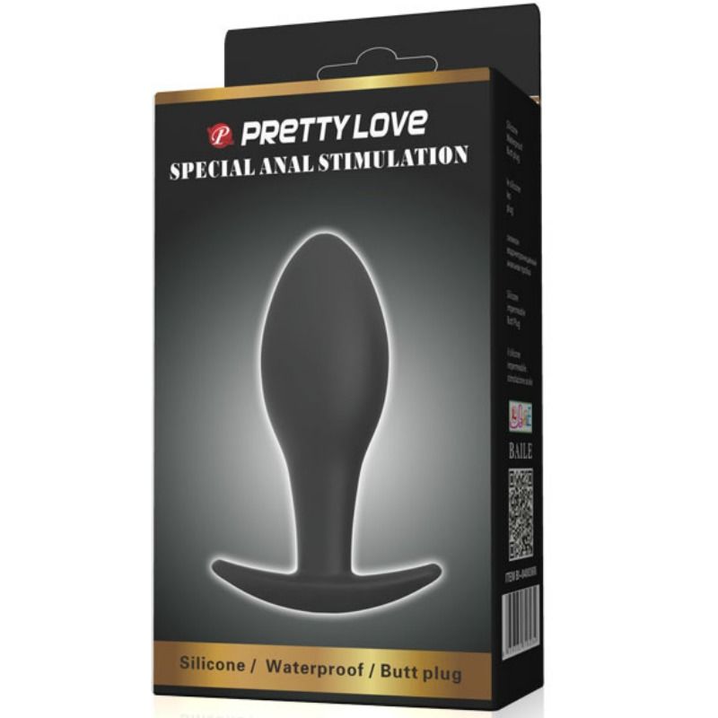 PRETTY LOVE - ANAL PLUG SILIKONANKER 8.5 CM SCHWARZ Analplug diskret online kaufen