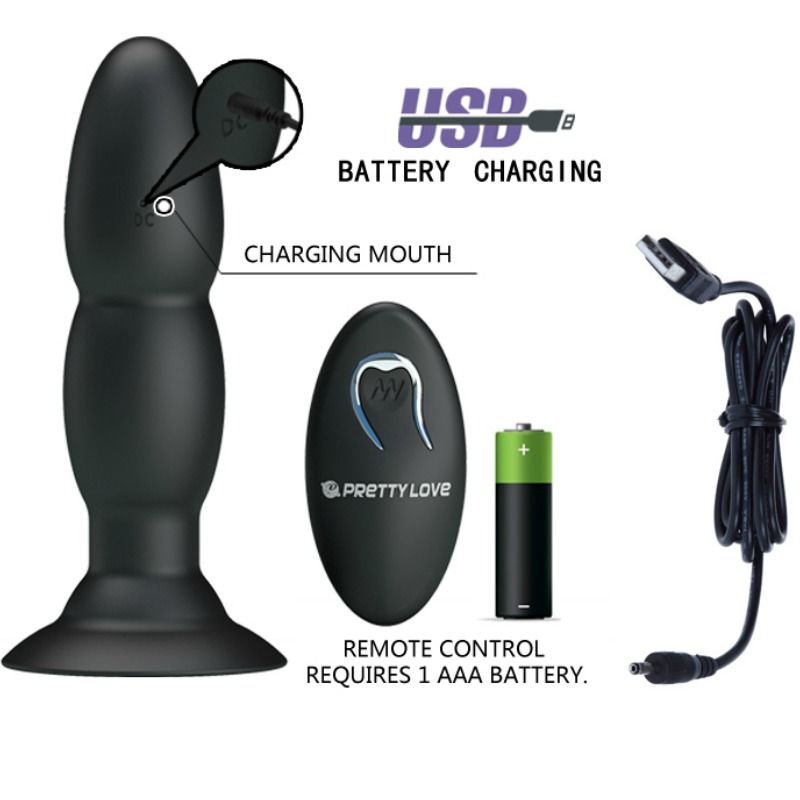 PRETTY LOVE - PLUG VIBRATOR UND ROTATION DURCH FERNBEDIENUNG hochwertiges Intimtoy