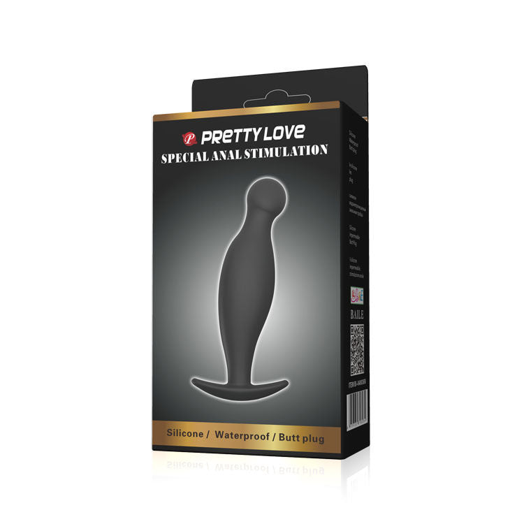 PRETTY LOVE - SILIKON ANALPLUG 11.7 CM SCHWARZ hochwertiges Intimtoy