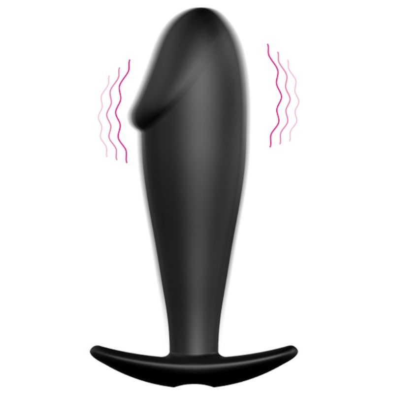 PRETTY LOVE - SILIKON ANAL PLUG PENIS FORM UND 12 VIBRATIONSMODI SCHWARZ für sinnliche und diskrete Momente