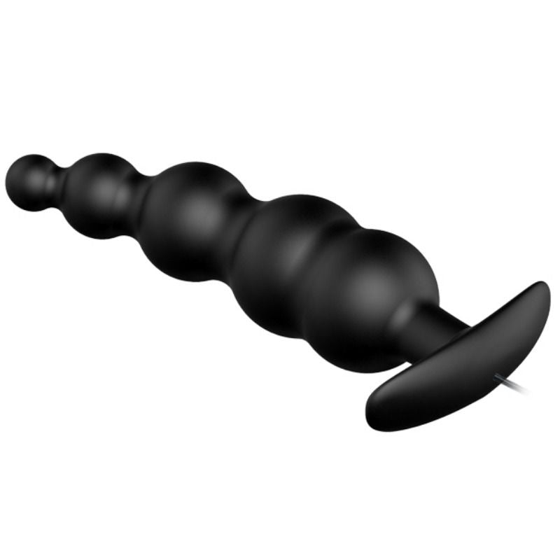 PRETTY LOVE - ANALPLUG AUS SILIKON EXTRA STIMULATION UND 12 VIBRATIONSMODI SCHWARZ bei Secret Pulse im Erotikshop