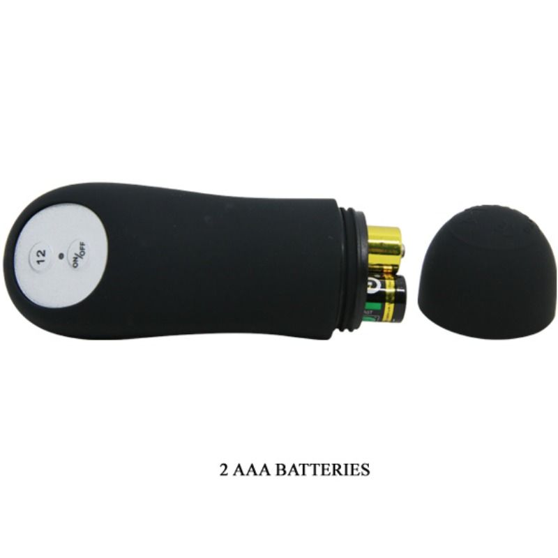 PRETTY LOVE - ANALPLUG AUS SILIKON EXTRA STIMULATION UND 12 VIBRATIONSMODI SCHWARZ Produktansicht und Details