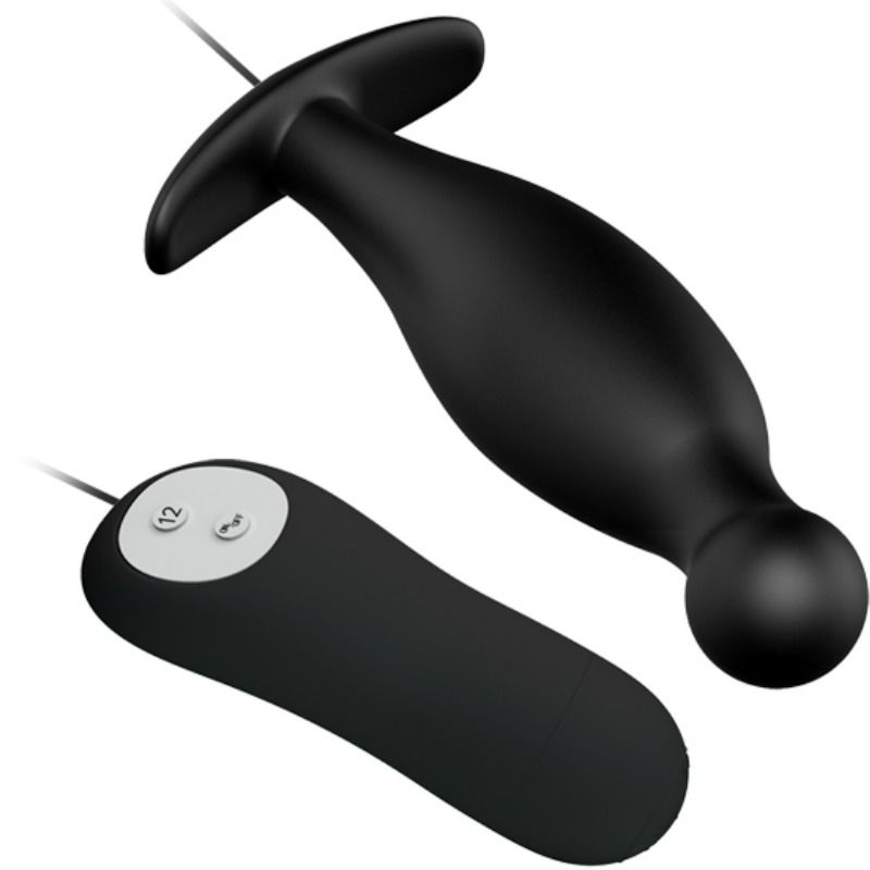 PRETTY LOVE - SILIKON ANALPLUG 12 VIBRATIONSMODI SCHWARZ bei Secret Pulse im Erotikshop