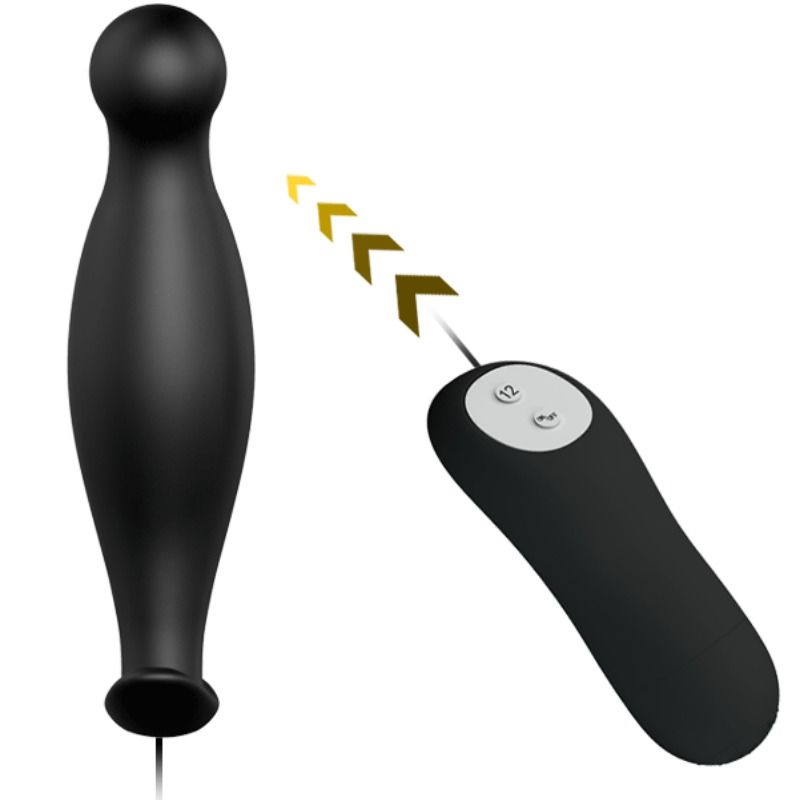 PRETTY LOVE - SILIKON ANALPLUG 12 VIBRATIONSMODI SCHWARZ bei Secret Pulse im Erotikshop