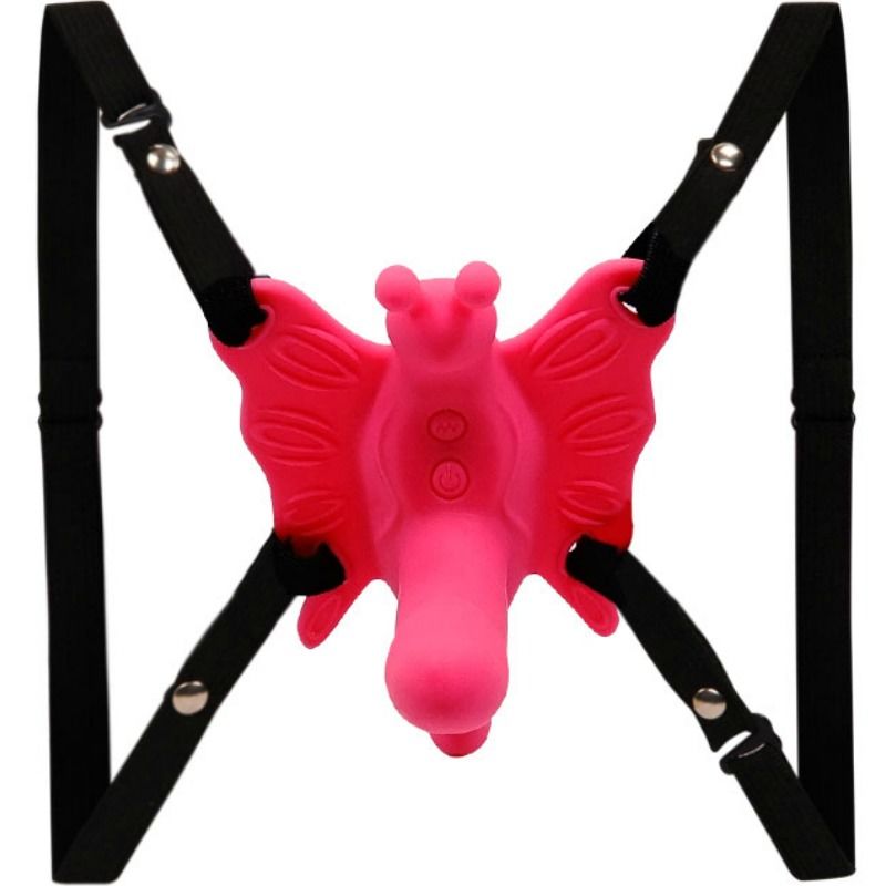 Baile Schmetterlingsgeschirr mit Mini-Dildo – 30 Vibrationsmodi, elastische Gurte bei Secret Pulse im Erotikshop