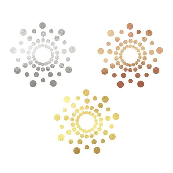 Bijoux Mimi Temporäre Hautdekorationen – 3 Paare in Gold, Silber & Bronze – Erotik-Zubehör Bild 2