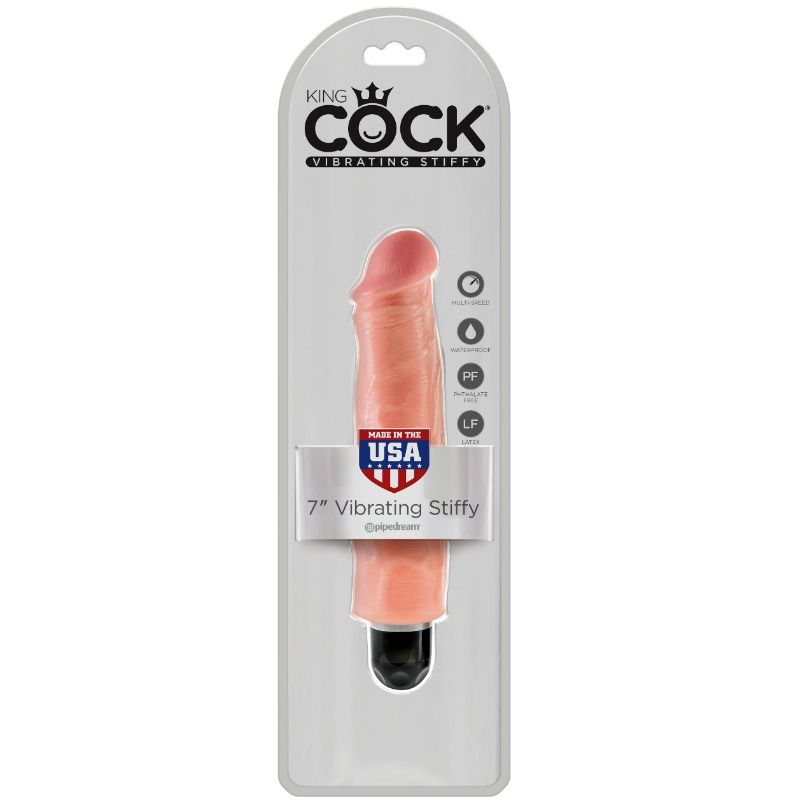 KING COCK - STEIFER REALISTISCHER VIBRATOR 17.8 CM NATÜRLICH Produktansicht und Details