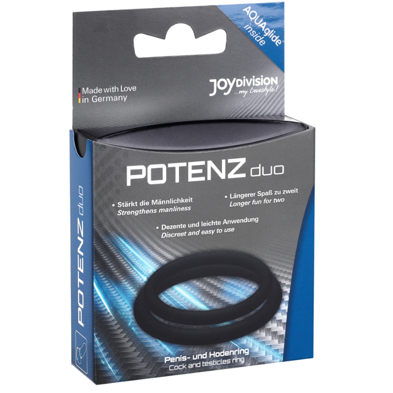 JOYDIVISION POTENZDUO - RINGE SCHWARZ - M Detailansicht bei Secret Pulse