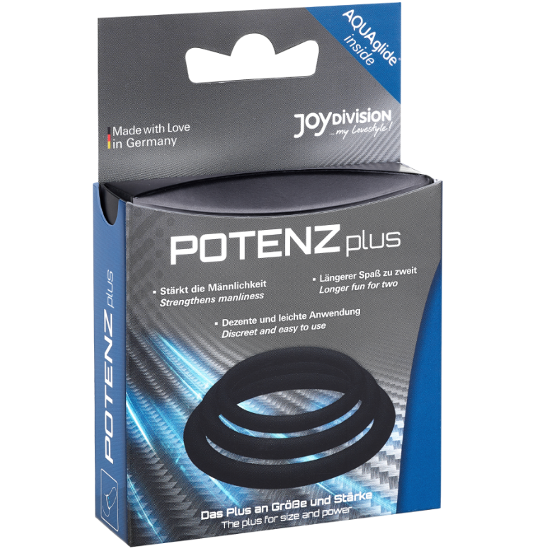 JOYDIVISION POTENZDUO - PLUS 3 SCHWARZE RINGE SATZ - S, M, L Set diskret online kaufen