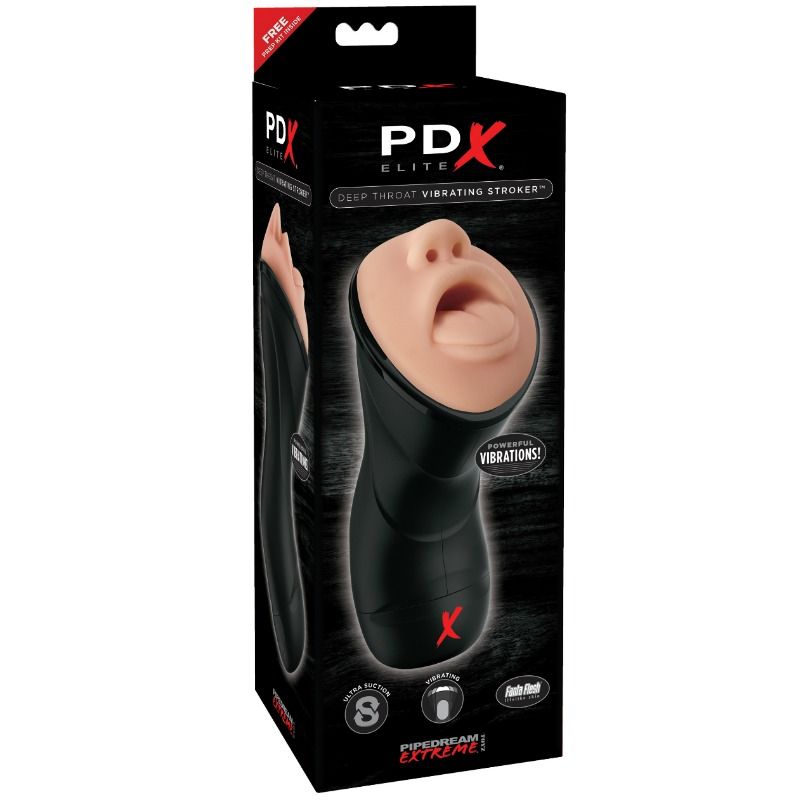 PDX ELITE - DEEP THROAT VIBRIERENDER STROKER bei Secret Pulse im Erotikshop
