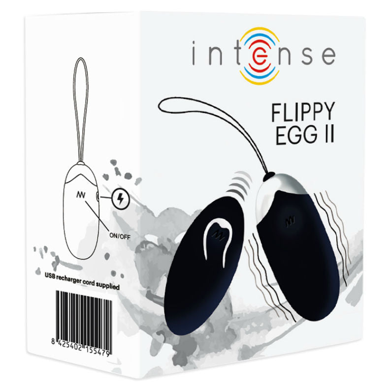 INTENSE - FLIPPY II VIBRIERENDES EI MIT FERNBEDIENUNG SCHWARZ – Vibrator Bild 5