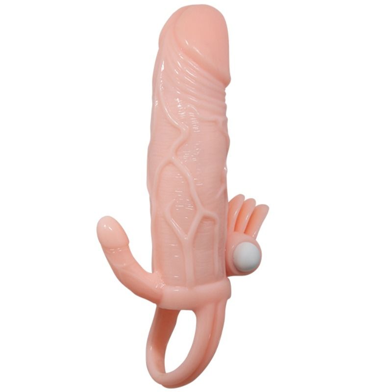 BAILE - BRAVE MAN PENISHÜLLE MIT KLITORIS UND ANALSTIMULATION FLEISCH 16.5 CM für sinnliche und diskrete Momente