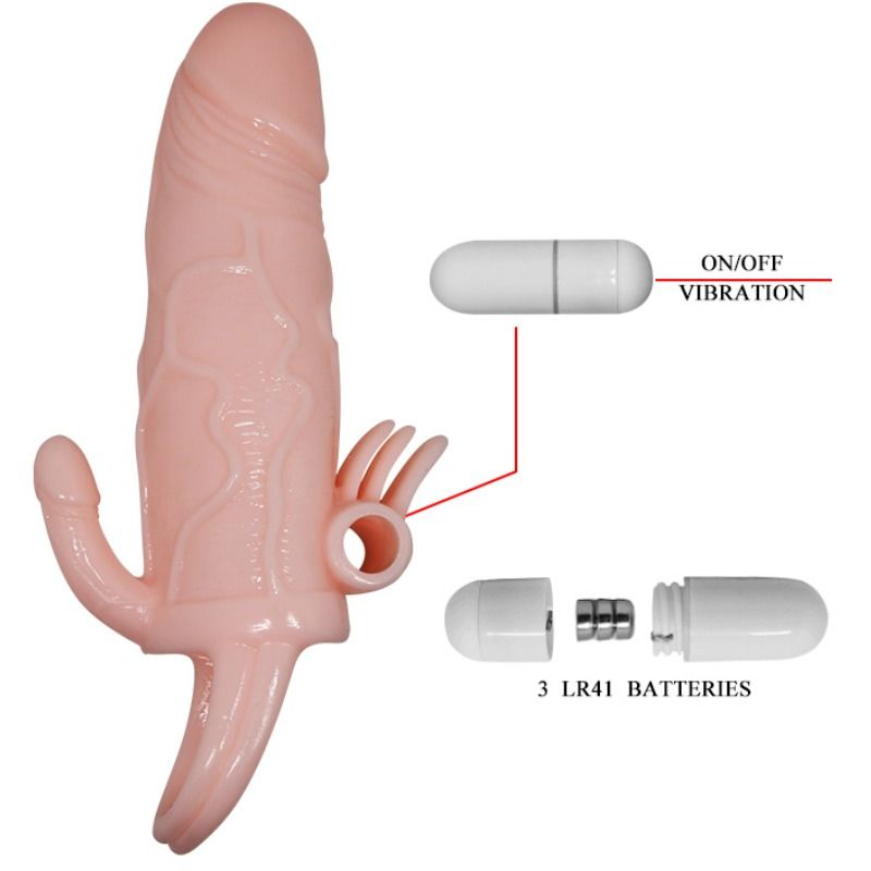 BAILE - BRAVE MAN PENISHÜLLE MIT KLITORIS UND ANALSTIMULATION FLEISCH 16.5 CM bei Secret Pulse im Erotikshop