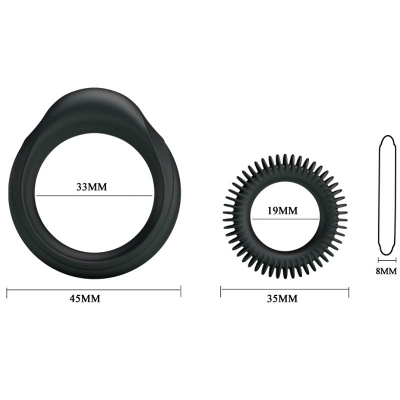 BAILE - KIT 2 SILIKONRINGE RING MANHOOD hochwertige Produktabbildung