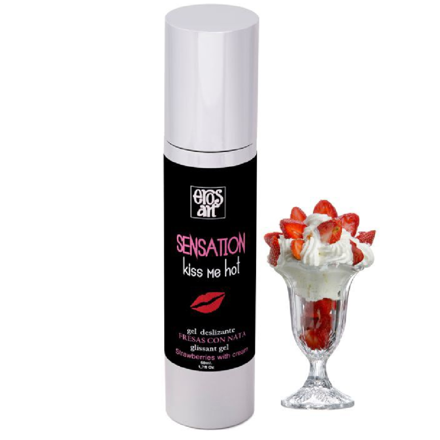 EROS-ART - SENSATTION NATÜRLICHES SCHMIERMITTEL ERDBEER MIT CREME 50 ML Gleitgel diskret online kaufen