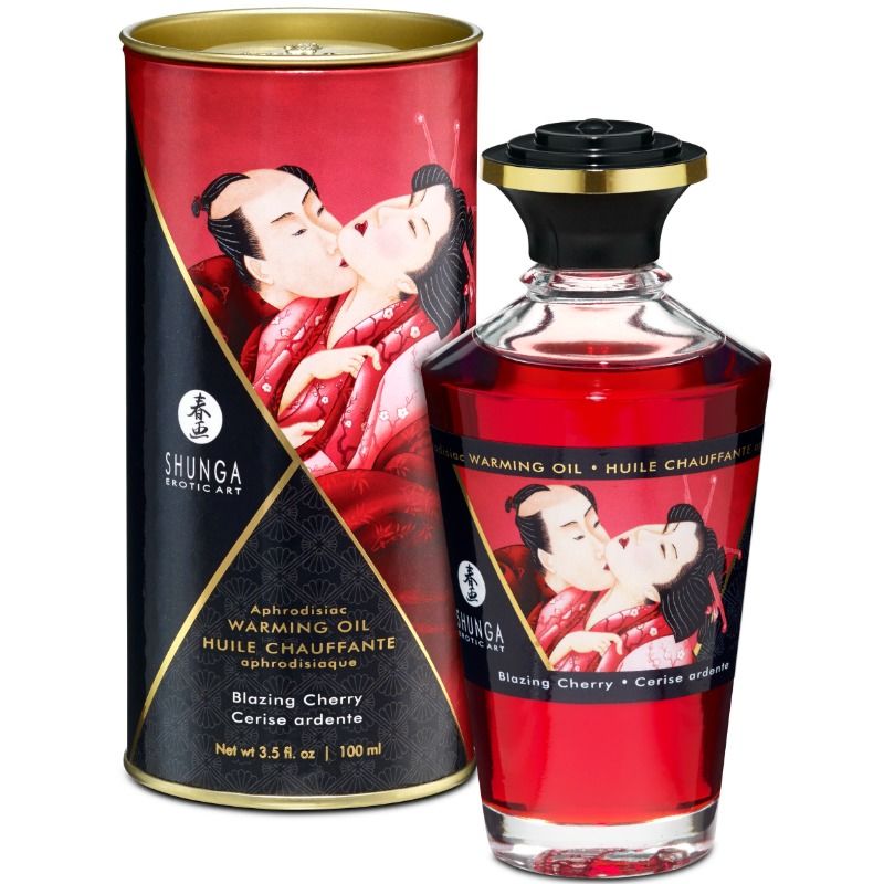Shunga Massageöl Wärmeeffekt Kirsch 100 ml – Sinnlich & Hautfreundlich Massageöl diskret online kaufen