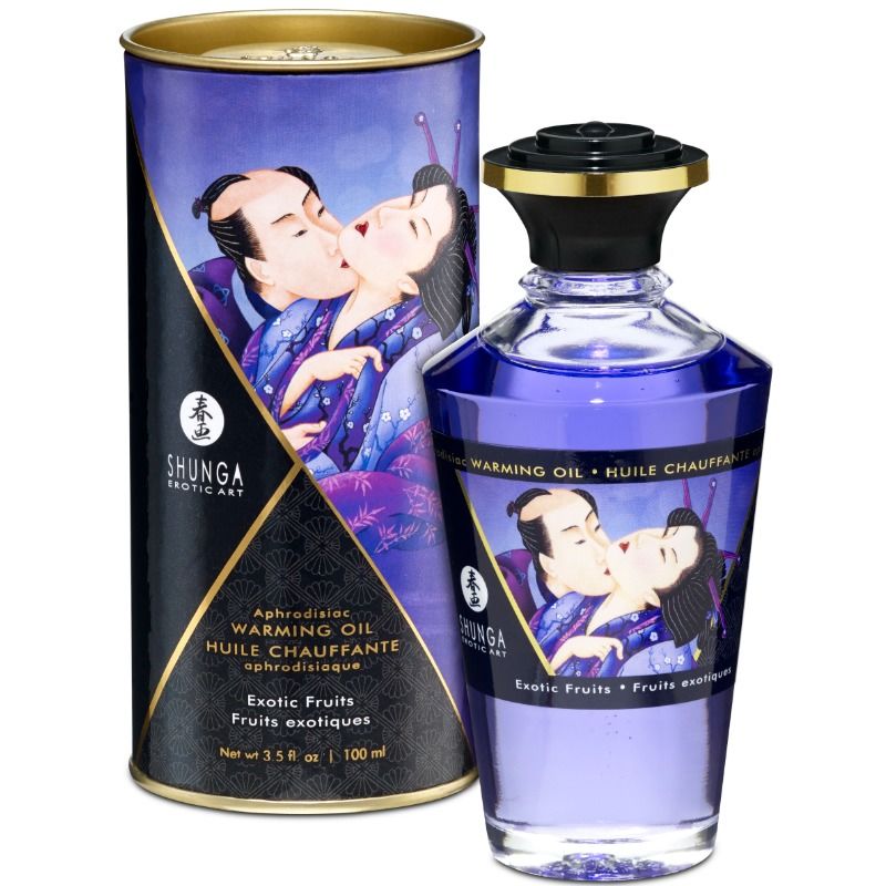 SHUNGA - MASSAGEÖL MIT WÄRMEEFFEKT, GESCHMACK EXOTISCHER FRÜCHTE, 100 ML Massageöl diskret online kaufen