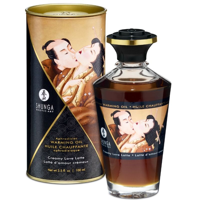 SHUNGA - CREAMY LOVE LATTE GESCHMACK WÄRMEEFFEKT-MASSAGEÖL 100 ML Massageöl diskret online kaufen