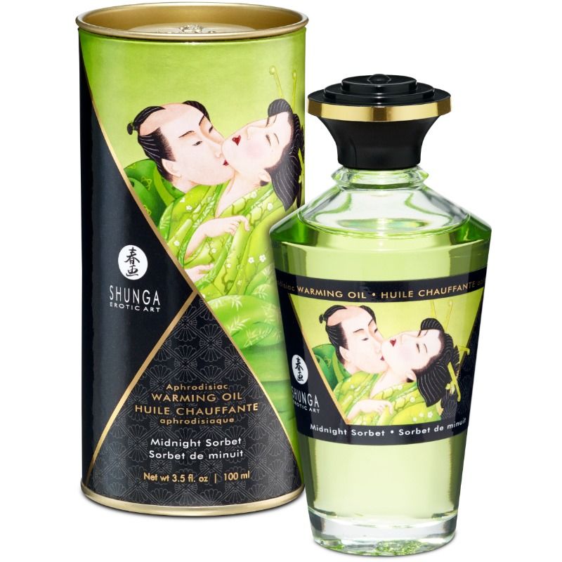 SHUNGA - MASSAGEÖL MIT WÄRMEEFFEKT MITTERNACHTSORBTGESCHMACK 100 ML Massageöl diskret online kaufen