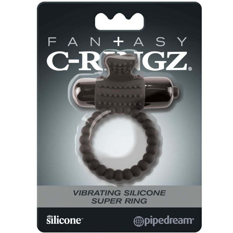 FANTASY C-RINGZ - SCHWARZER VIBRATIONSRING AUS SILIKON bei Secret Pulse im Erotikshop
